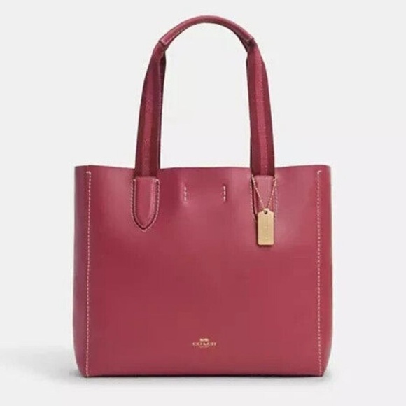 Coach Derby Tote Bag Gold/Rouge NWT